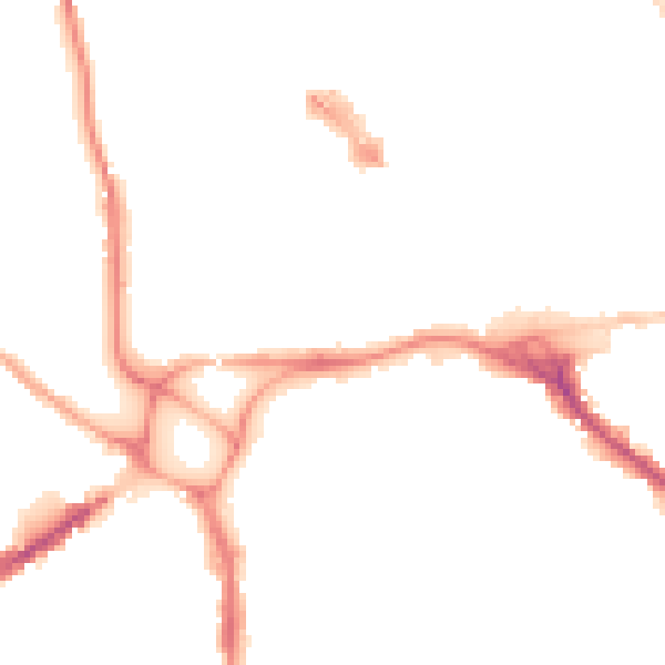 Night-time road noise heatmap for EX1 1DF