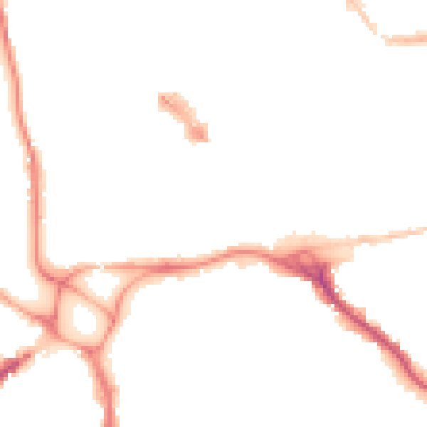 Night-time road noise heatmap for EX1 1DN