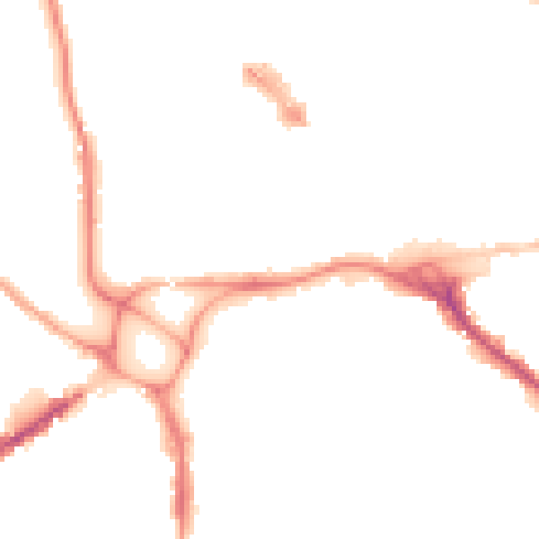 Night-time road noise heatmap for EX1 1DU