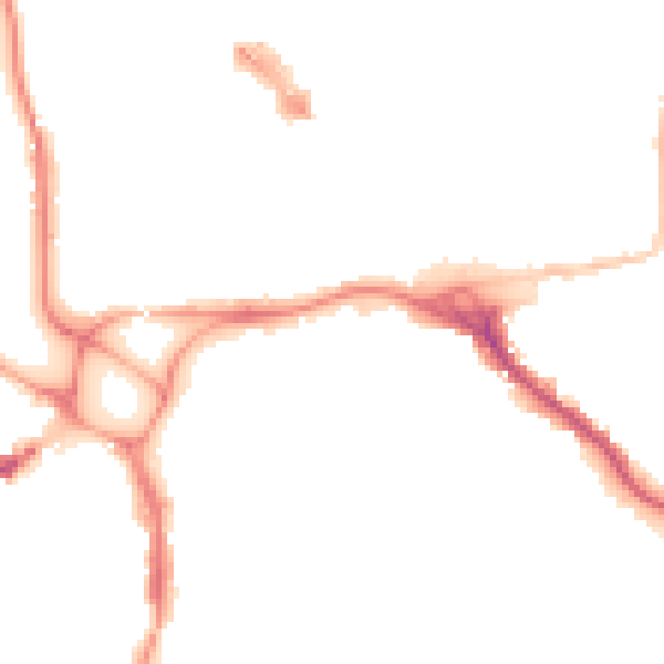 Night-time road noise heatmap for EX1 1DX