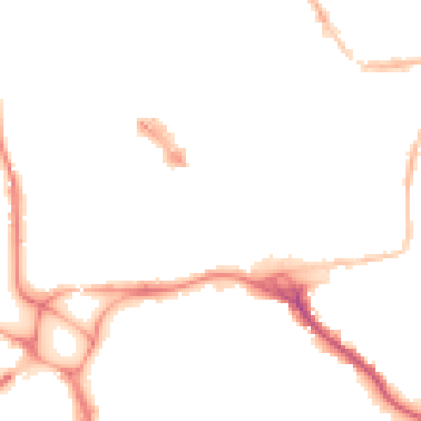 Night-time road noise heatmap for EX1 1EQ