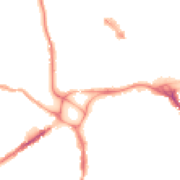 Night-time road noise heatmap for EX1 1FE