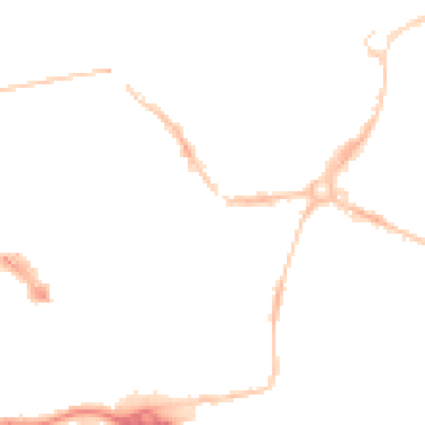 Night-time road noise heatmap for EX1 1GR
