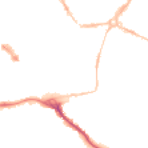 Night-time road noise heatmap for EX1 1PD