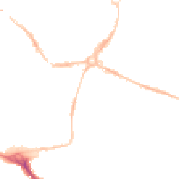 Night-time road noise heatmap for EX1 1SB