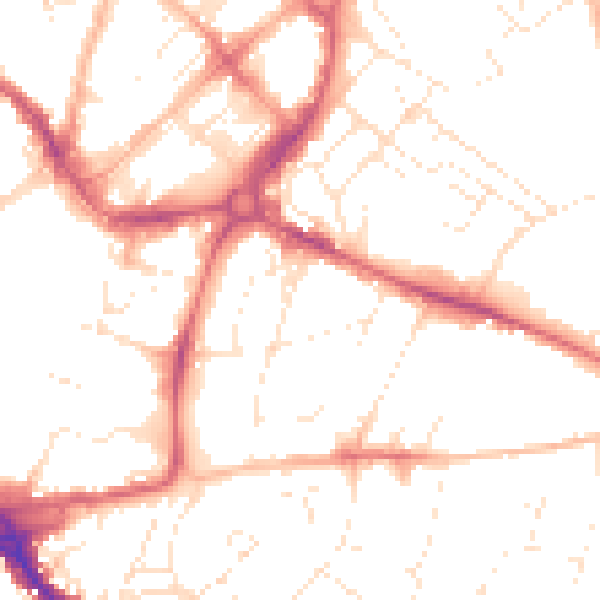 Daytime road noise heatmap for EX1 1SL