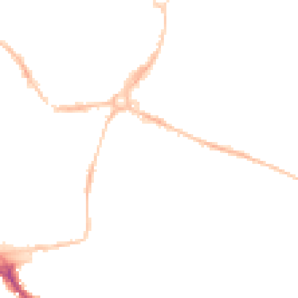 Night-time road noise heatmap for EX1 1SL
