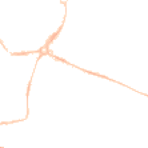 Night-time road noise heatmap for EX1 1SX