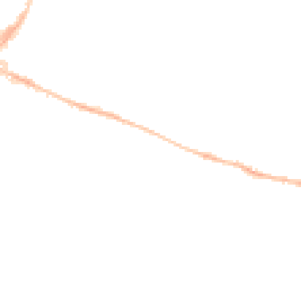 Night-time road noise heatmap for EX1 1TL