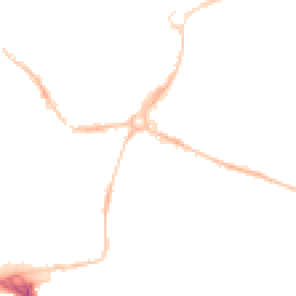 Night-time road noise heatmap for EX1 1UF