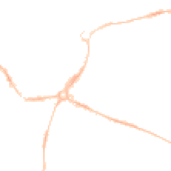 Night-time road noise heatmap for EX1 2AX