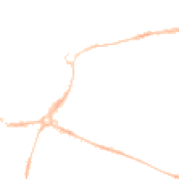 Night-time road noise heatmap for EX1 2BH