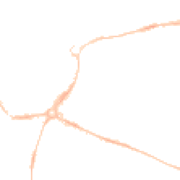 Night-time road noise heatmap for EX1 2BX