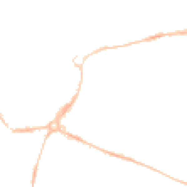Night-time road noise heatmap for EX1 2BY