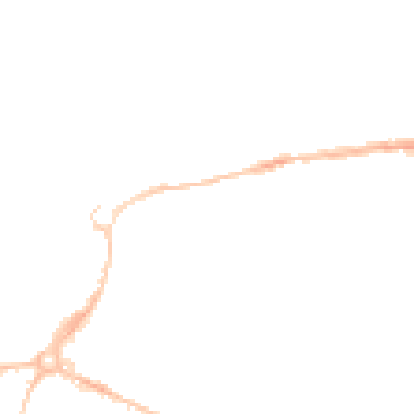 Night-time road noise heatmap for EX1 2DF