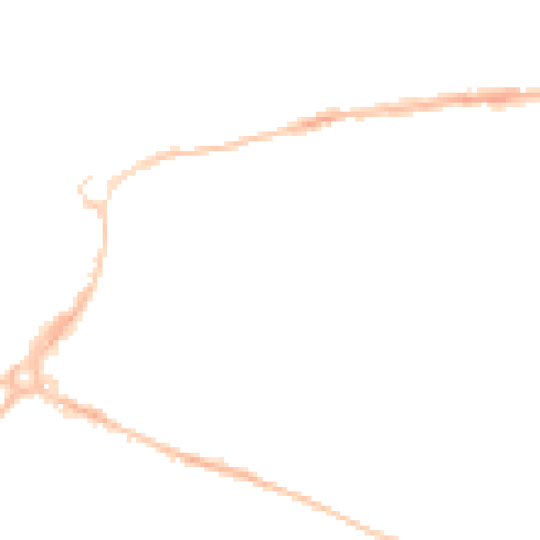Night-time road noise heatmap for EX1 2DJ