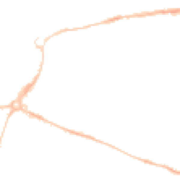 Night-time road noise heatmap for EX1 2EG