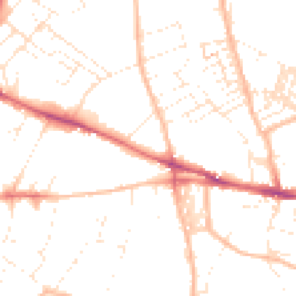 Daytime road noise heatmap for EX1 2ND