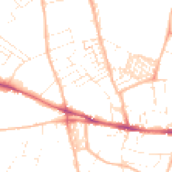 Daytime road noise heatmap for EX1 2PF
