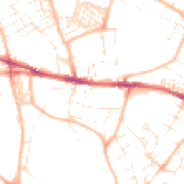 Daytime road noise heatmap for EX1 2RF