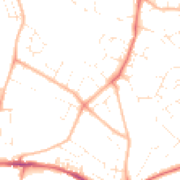 Daytime road noise heatmap for EX1 3BA