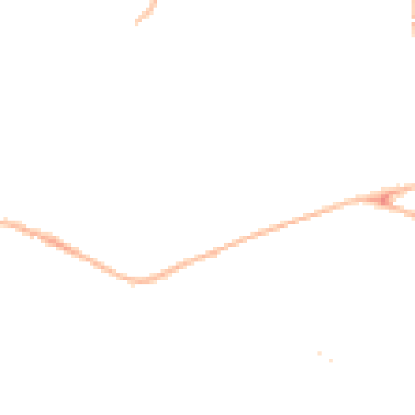 Night-time road noise heatmap for EX1 3ET