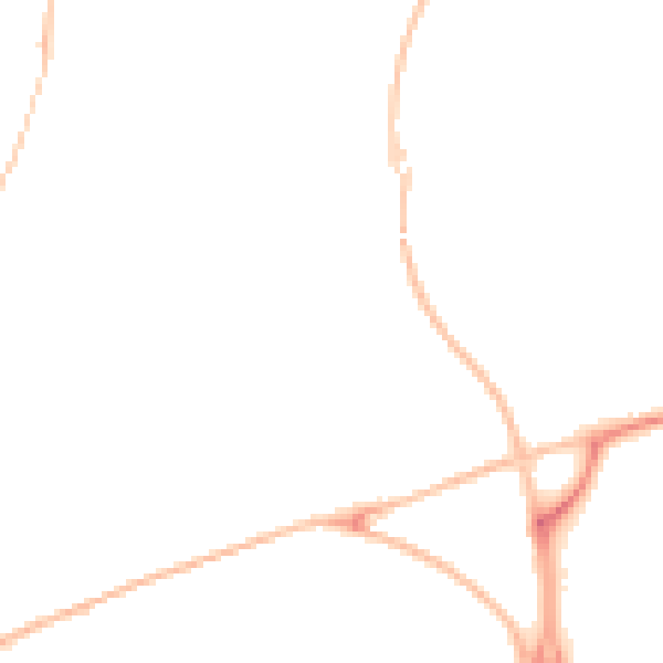 Night-time road noise heatmap for EX1 3QA