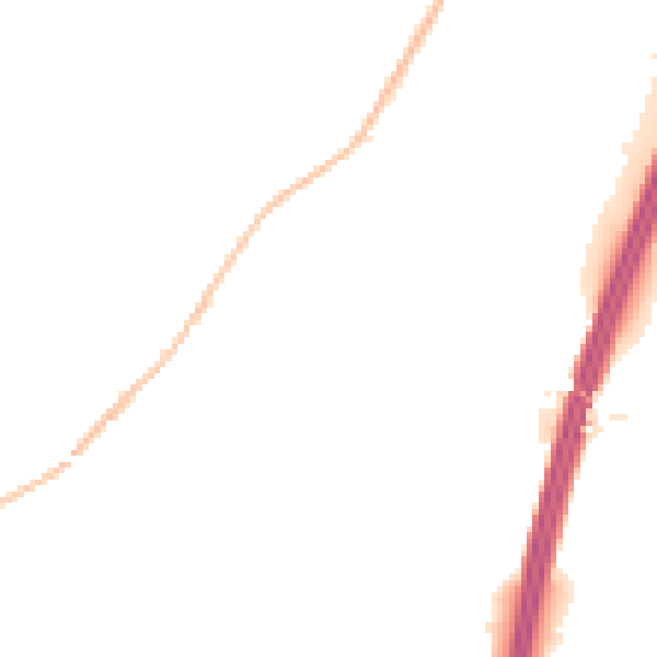 Night-time road noise heatmap for EX1 3SP