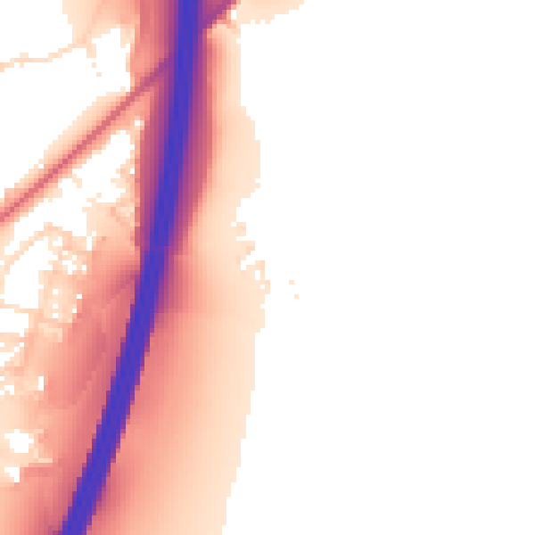Daytime road noise heatmap for EX1 3TR