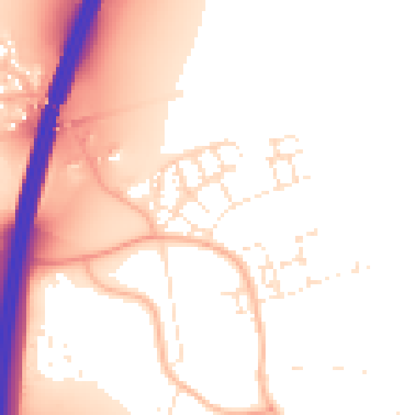 Daytime road noise heatmap for EX1 3XJ