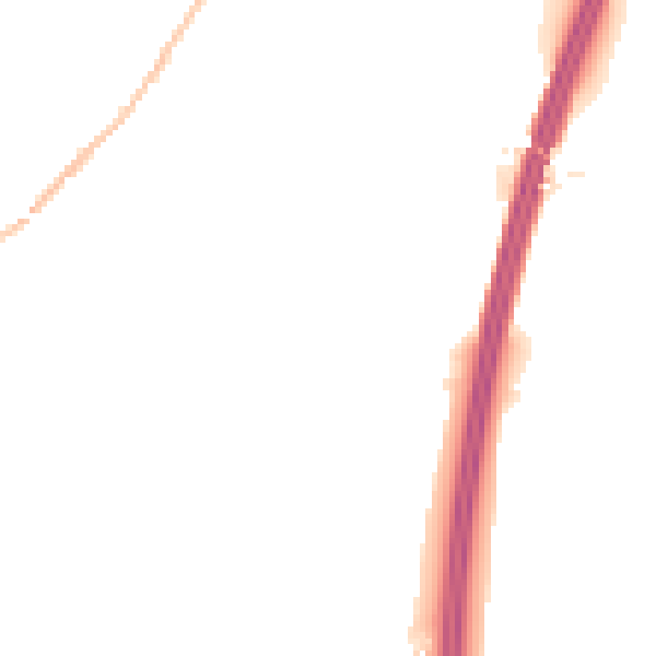 Night-time road noise heatmap for EX1 3XR