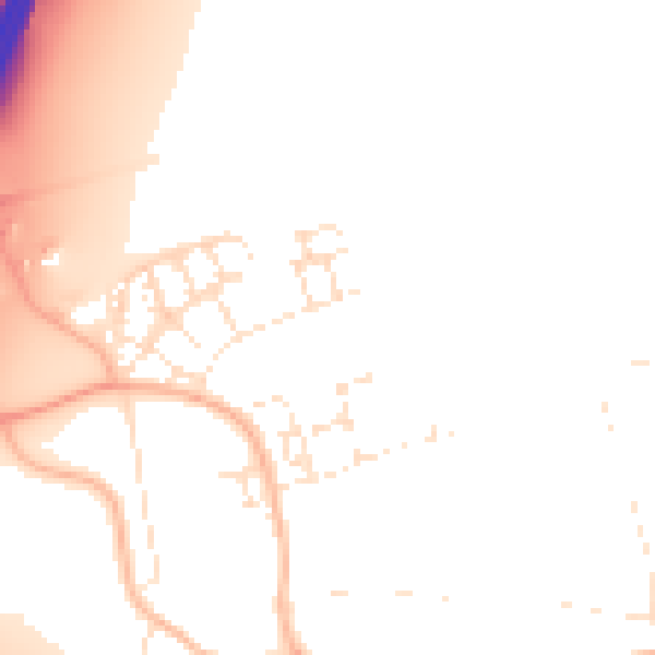 Daytime road noise heatmap for EX1 3ZN