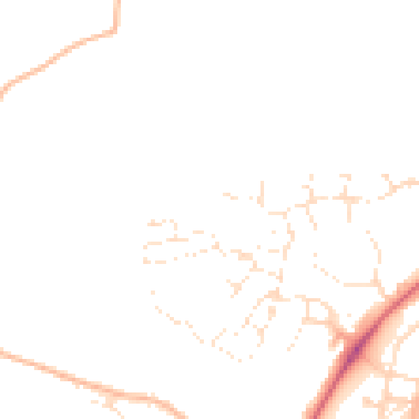 Daytime road noise heatmap for EX1 4AD