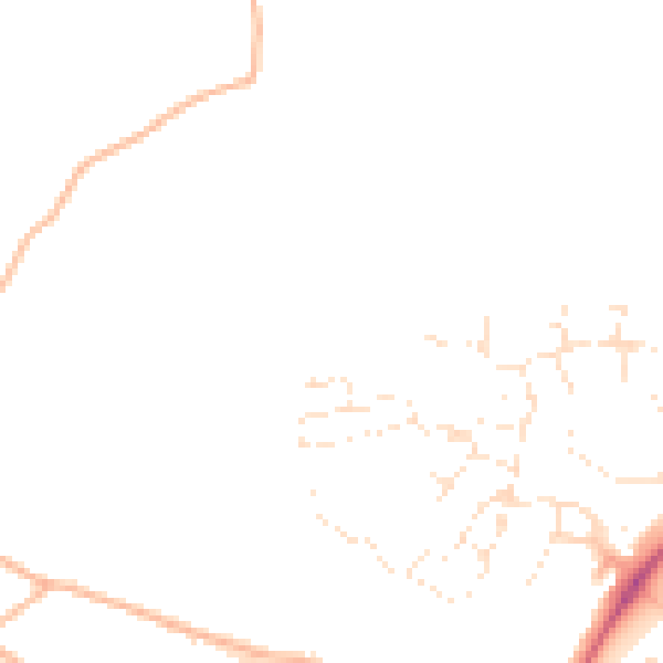 Daytime road noise heatmap for EX1 4AE