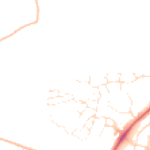 Daytime road noise heatmap for EX1 4AF