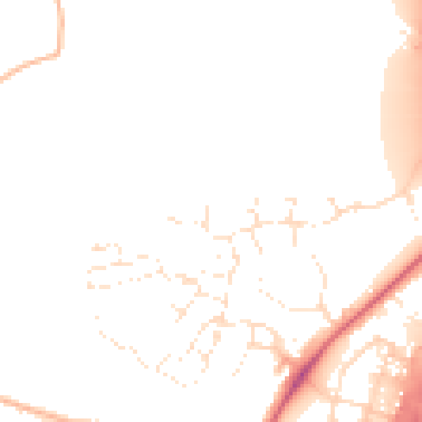 Daytime road noise heatmap for EX1 4AG