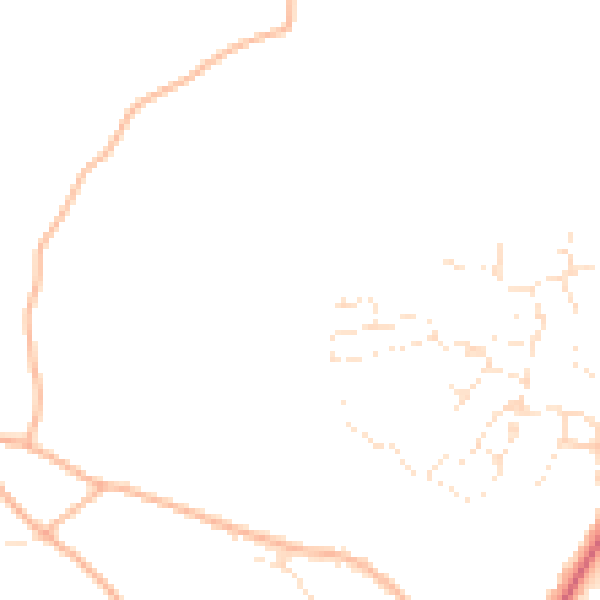 Daytime road noise heatmap for EX1 4AN
