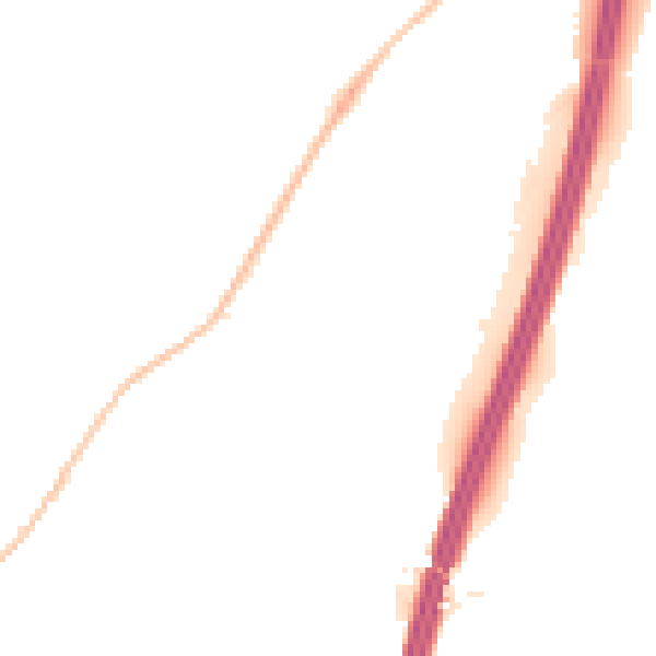 Night-time road noise heatmap for EX1 4BA