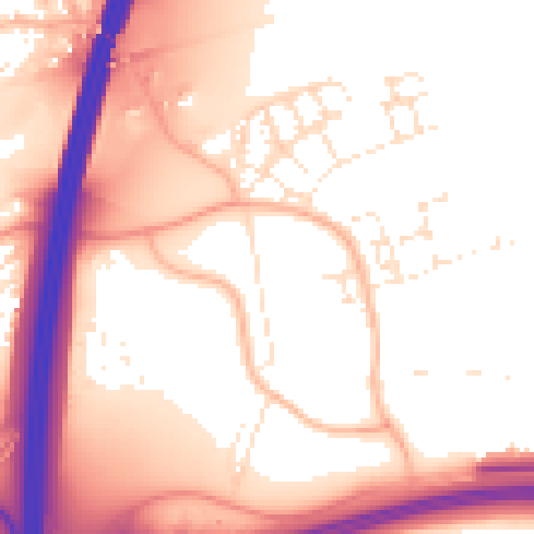 Daytime road noise heatmap for EX1 4BL