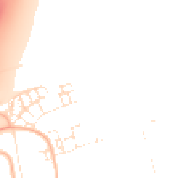 Daytime road noise heatmap for EX1 4DB