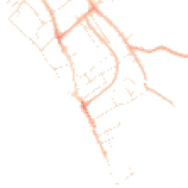 Daytime road noise heatmap for EX3 0AB