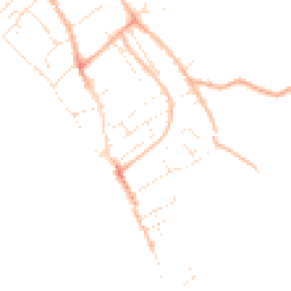 Daytime road noise heatmap for EX3 0AD