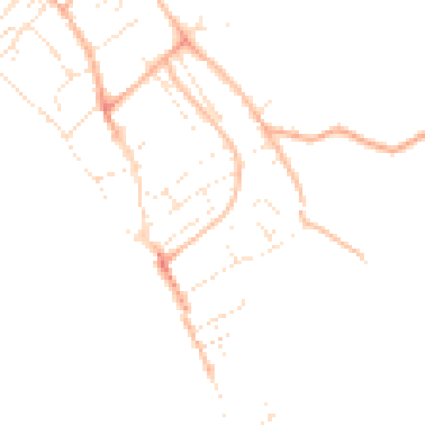 Daytime road noise heatmap for EX3 0AE