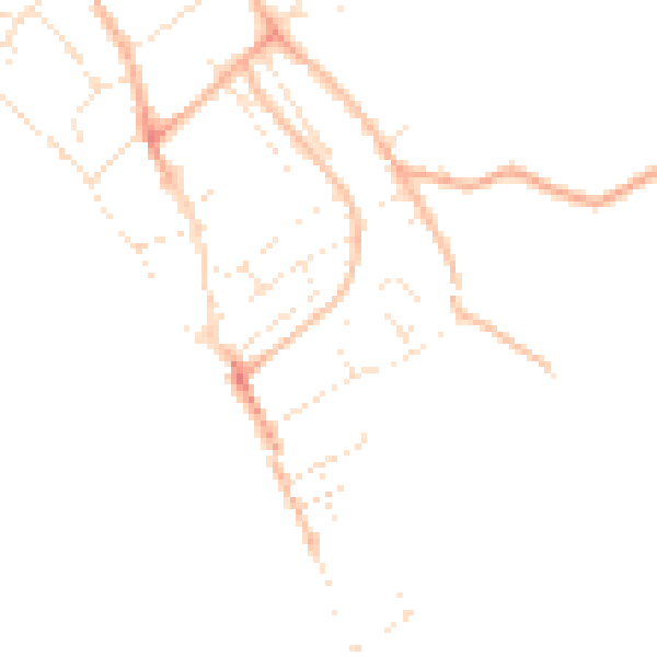 Daytime road noise heatmap for EX3 0AF