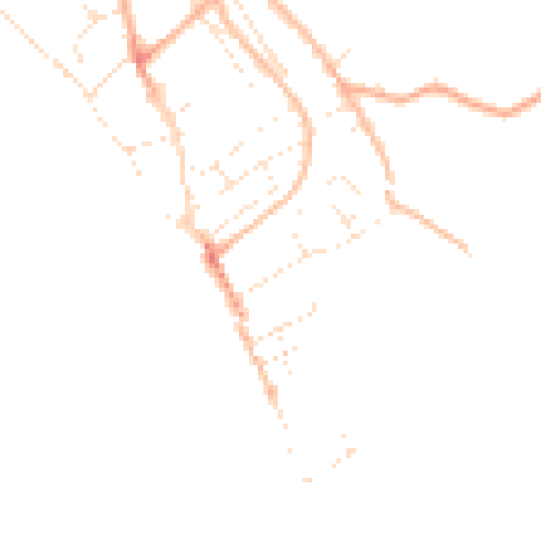 Daytime road noise heatmap for EX3 0AJ