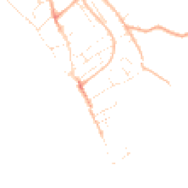Daytime road noise heatmap for EX3 0AL