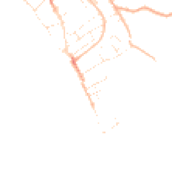 Daytime road noise heatmap for EX3 0AN