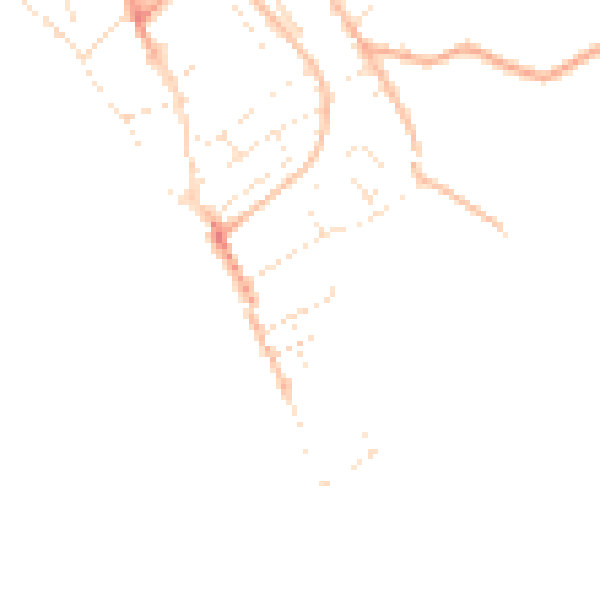Daytime road noise heatmap for EX3 0AP