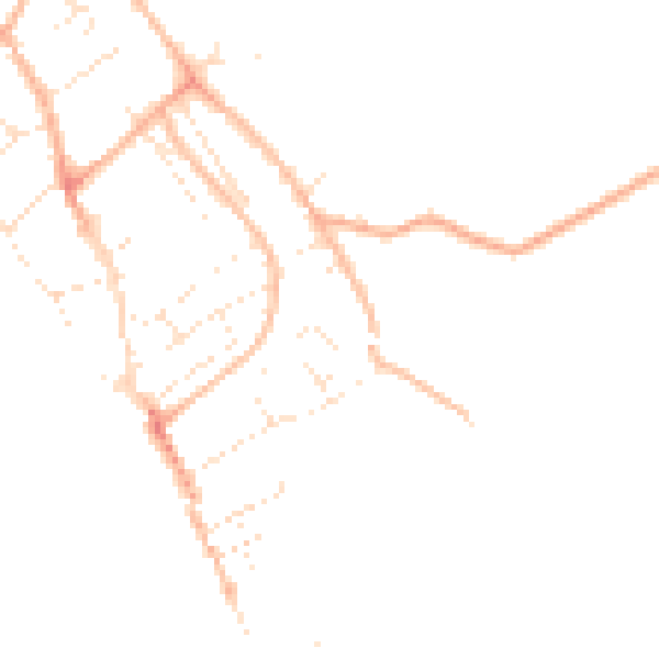 Daytime road noise heatmap for EX3 0AQ