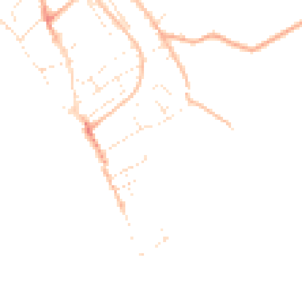 Daytime road noise heatmap for EX3 0AR
